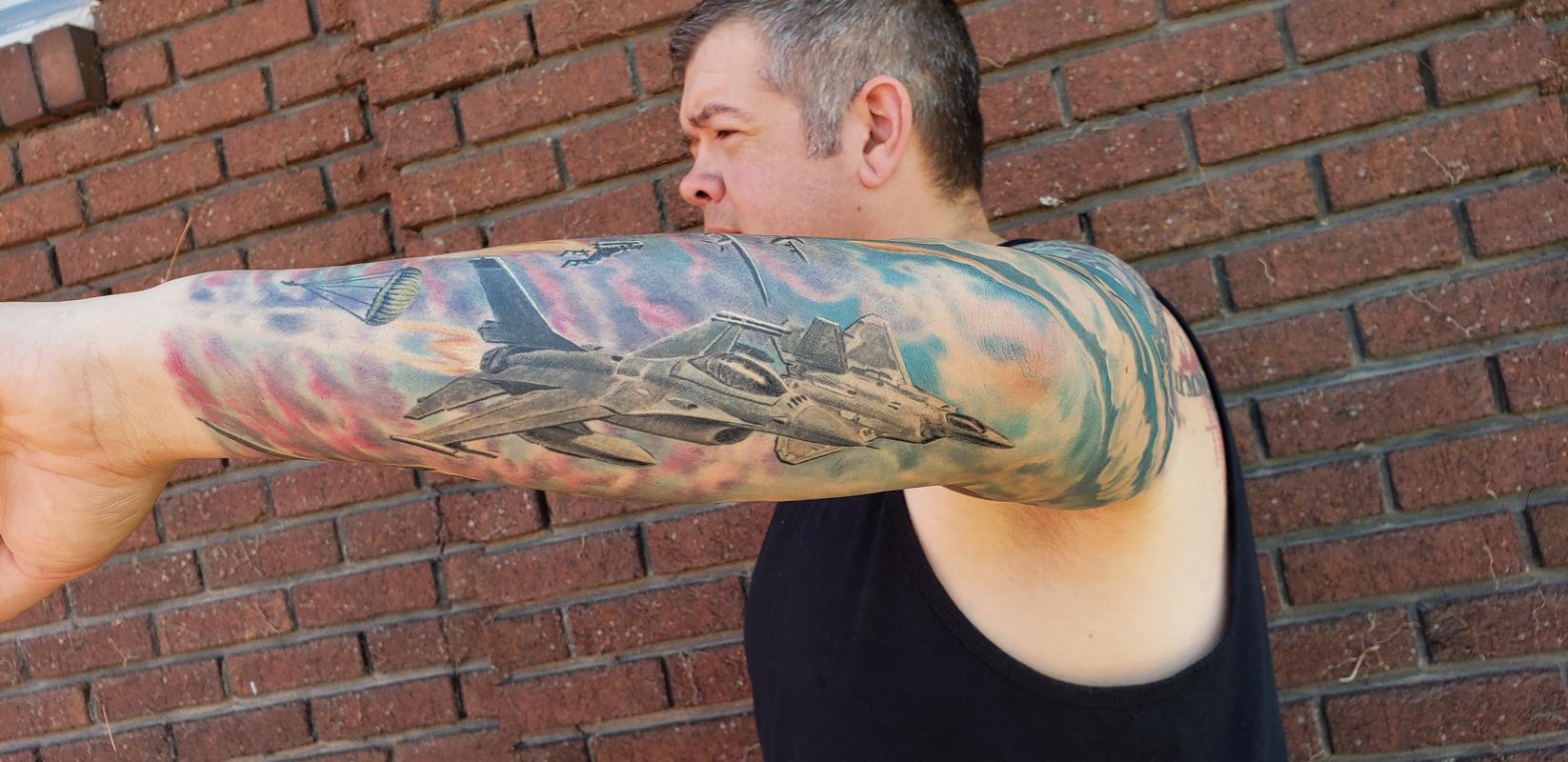 Bicep Air Force Tattoos